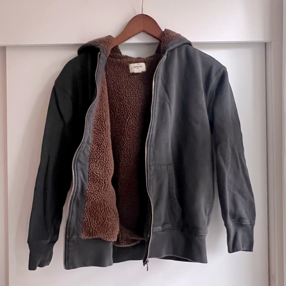 Lined hoodie with zipper